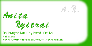 anita nyitrai business card